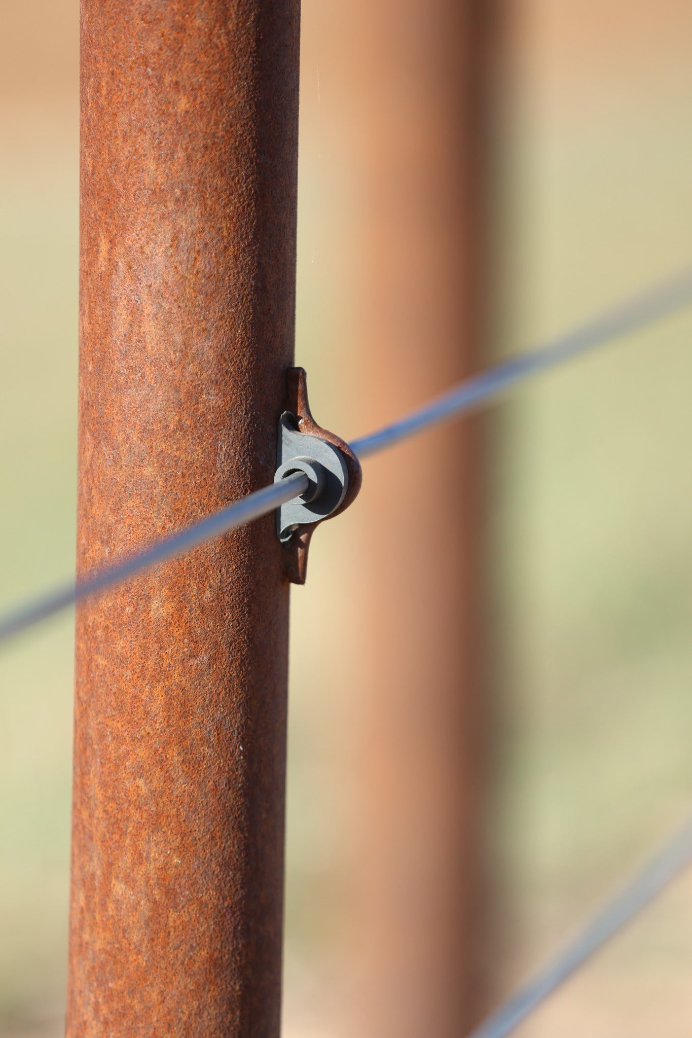 ZapBlocker installed on pipe fence